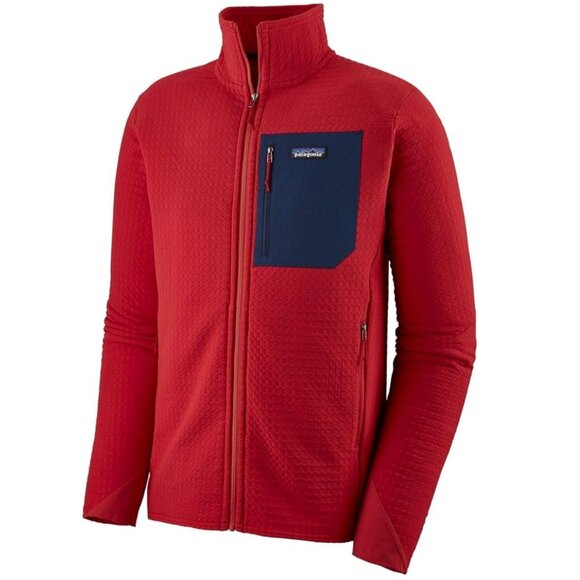 Patagonia men's R2 TechFace Jacket XL fire red full zip 83625